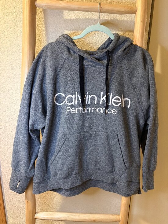 Calvin Klein Performance Sweaters - Calvin Klein Performance Gray Hoodie Women's Medium
